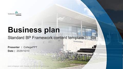 Ilmenau University of Technology Competition/Entrepreneurship Contest PPT Template
