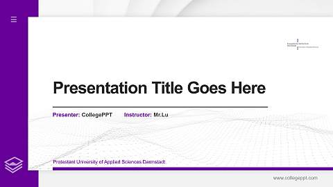 Protestant University of Applied Sciences Darmstadt Thesis Proposal/Graduation Defense PPT Template