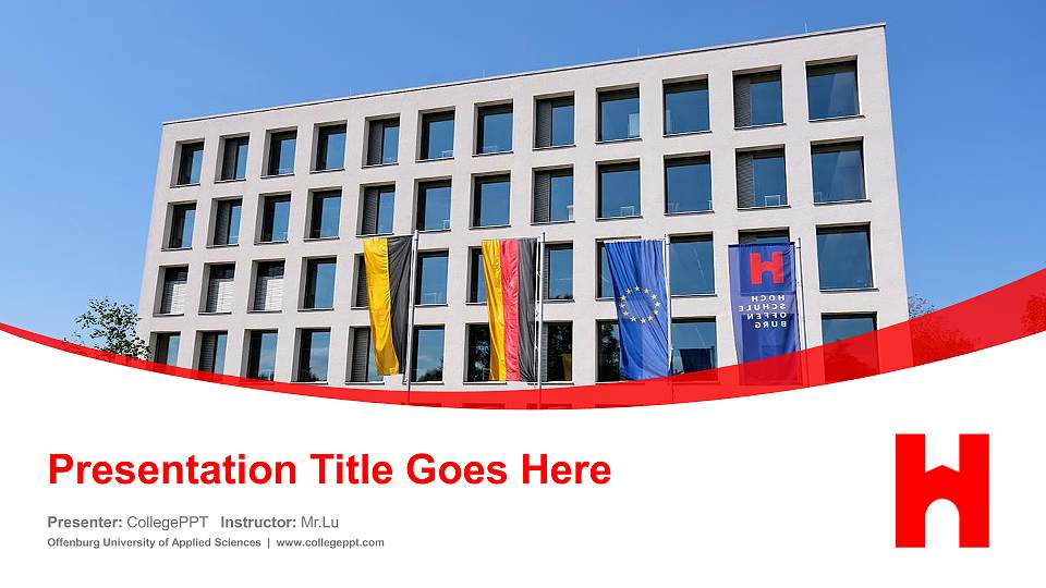 Offenburg University of Applied Sciences Course/Courseware Creation PPT Template16:9 ratio PPT effect preview image