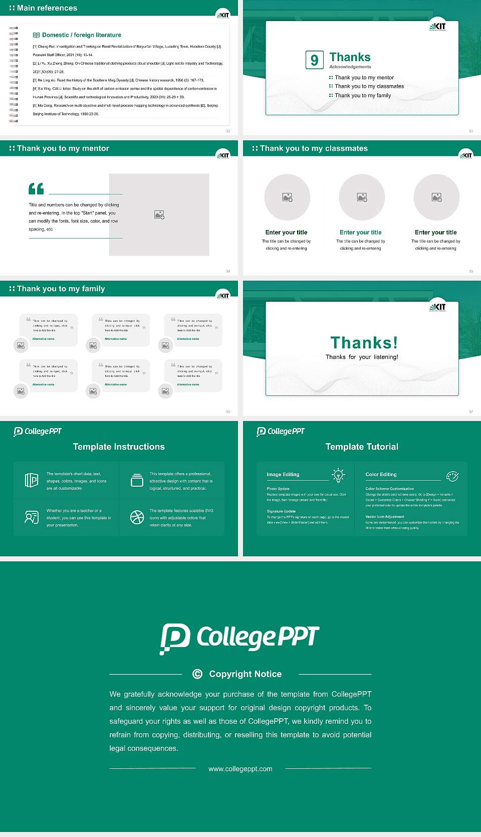 Karlsruhe Institute of Technology (KIT) Graduation Thesis Defense PPT Template16:9 ratio PPT effect preview image7