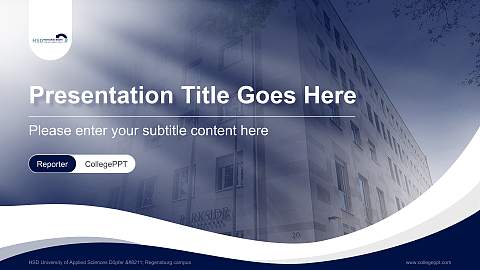HSD University of Applied Sciences Döpfer – Regensburg campus Lecture Sharing and Networking Event PPT Template