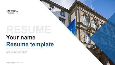 Justus Liebig University Giessen Resume PPT Template