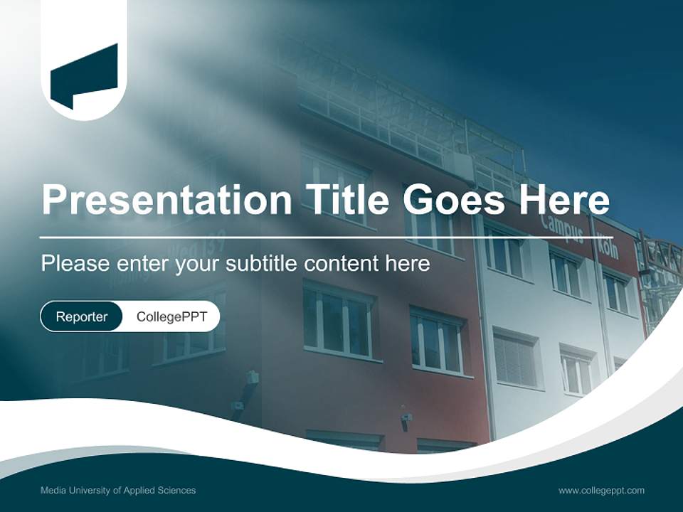 Media University of Applied Sciences Lecture Sharing and Networking Event PPT Template4:3 ratio PPT effect preview image4