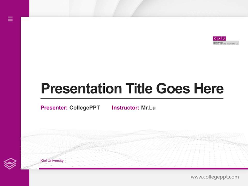 Kiel University Thesis Proposal/Graduation Defense PPT Template4:3 ratio PPT effect preview image5