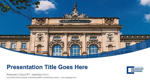 Julius Maximilian University of Würzburg – Sanderring campus Course/Courseware Creation PPT Template