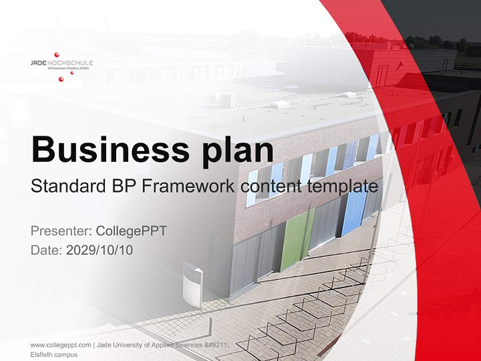 Jade University of Applied Sciences – Elsfleth campus Competition/Entrepreneurship Contest PPT Template4:3 ratio PPT effect preview image9
