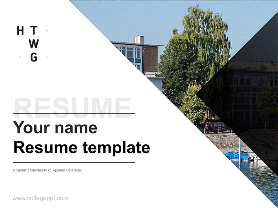 Konstanz University of Applied Sciences Resume PPT Template4:3 ratio PPT effect preview image5