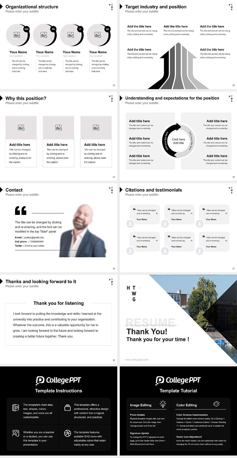 Konstanz University of Applied Sciences Resume PPT Template4:3 ratio PPT effect preview image4