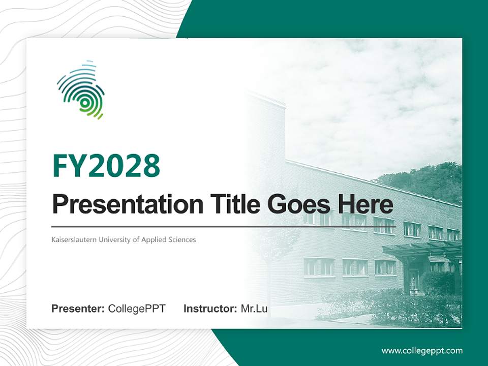 Kaiserslautern University of Applied Sciences Academic Presentation/Research Findings Report PPT Template4:3 ratio PPT effect preview image5