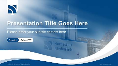 Niederrhein University of Applied Sciences Lecture Sharing and Networking Event PPT Template