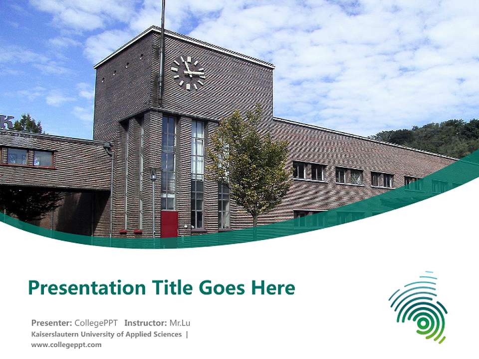 Kaiserslautern University of Applied Sciences Course/Courseware Creation PPT Template4:3 ratio PPT effect preview image5