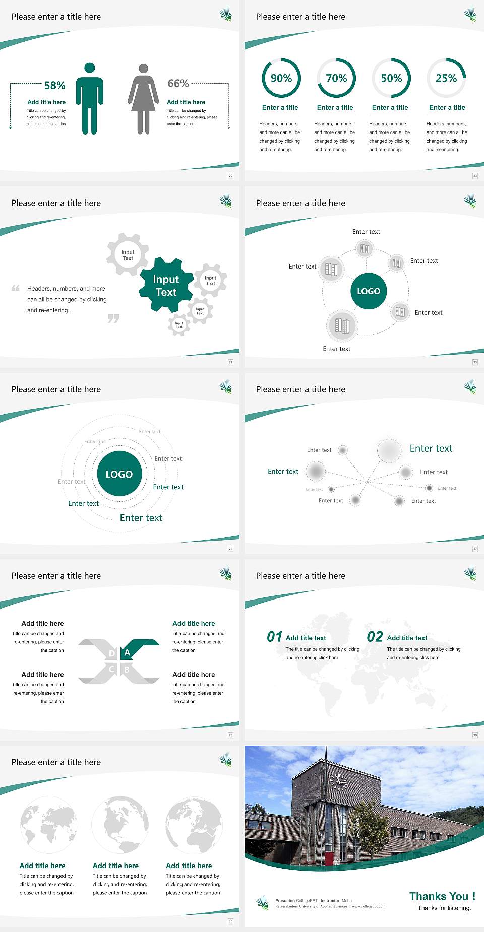 Kaiserslautern University of Applied Sciences Course/Courseware Creation PPT Template4:3 ratio PPT effect preview image4