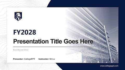 Munich Business School Academic Presentation/Research Findings Report PPT Template