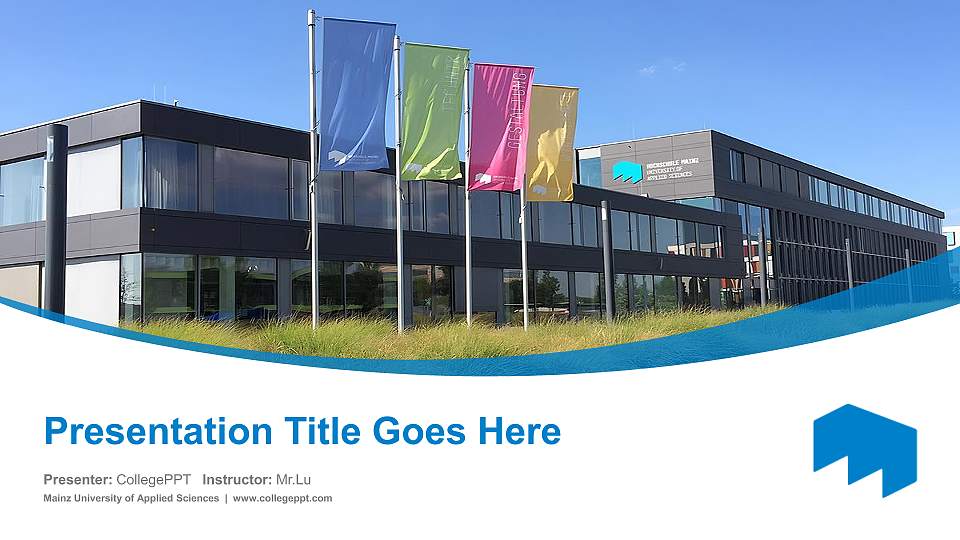 Mainz University of Applied Sciences Course/Courseware Creation PPT Template16:9 ratio PPT effect preview image