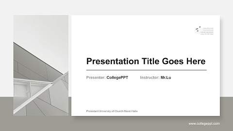 Protestant University of Church Music Halle General PPT Template