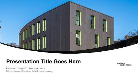 Muthesius Academy of Fine Arts and Design Course/Courseware Creation PPT Template