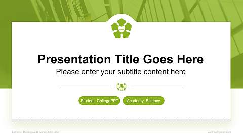 Lutheran Theological University Oberursel National Scholarship Defense PPT Template