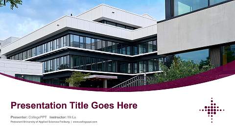 Protestant University of Applied Sciences Freiburg Course/Courseware Creation PPT Template