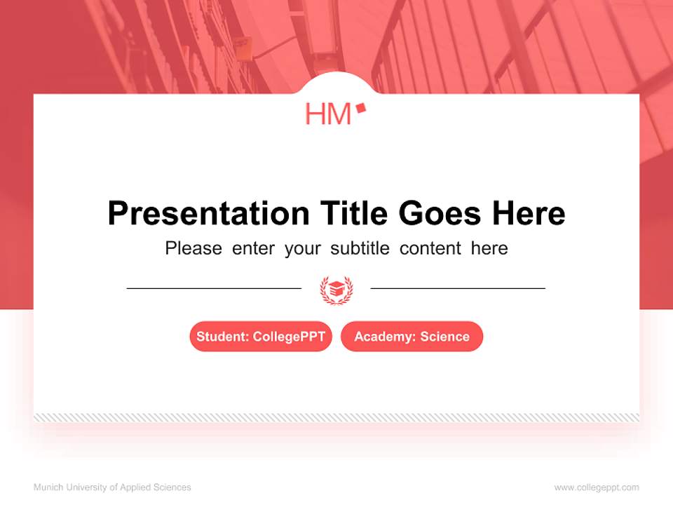 Munich University of Applied Sciences National Scholarship Defense PPT Template4:3 ratio PPT effect preview image4