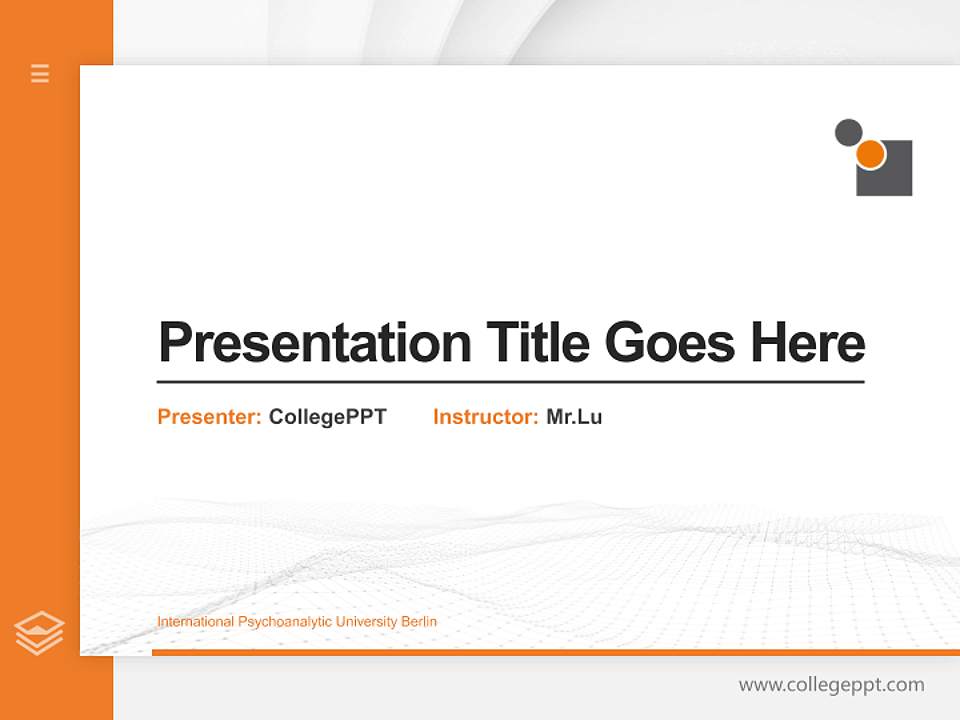 International Psychoanalytic University Berlin Thesis Proposal/Graduation Defense PPT Template4:3 ratio PPT effect preview image5