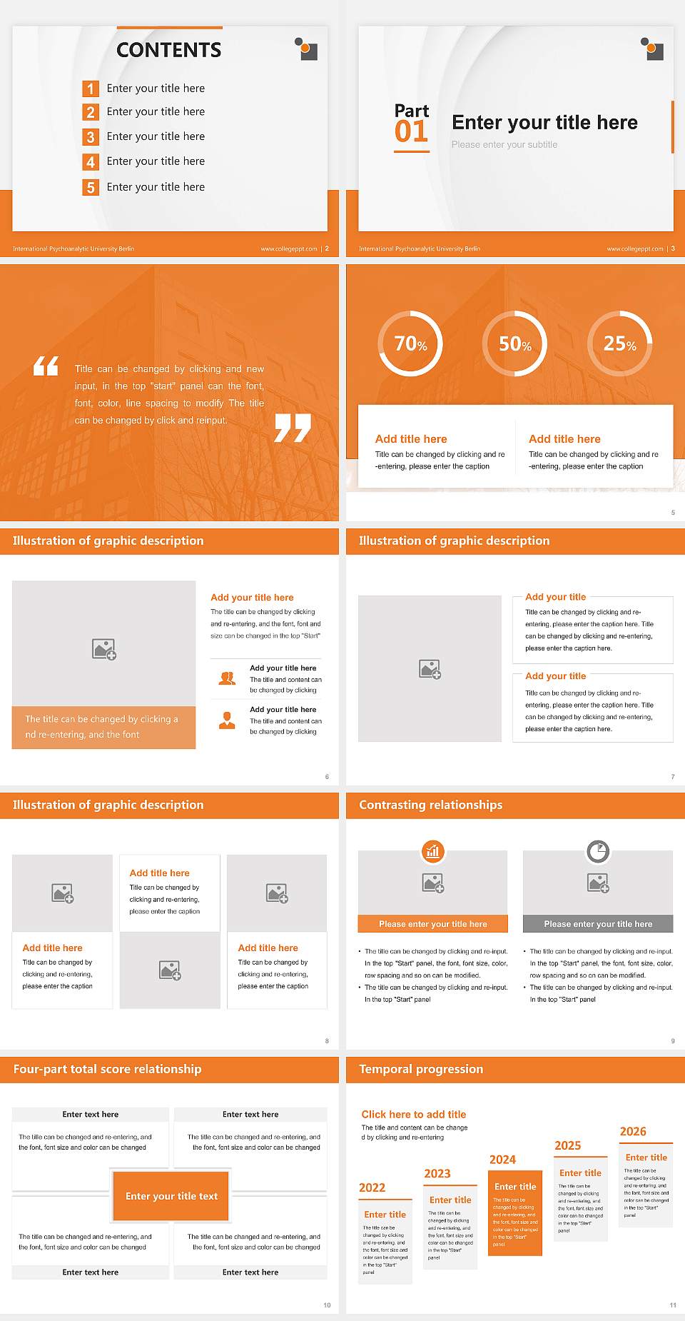 International Psychoanalytic University Berlin Thesis Proposal/Graduation Defense PPT Template4:3 ratio PPT effect preview image2