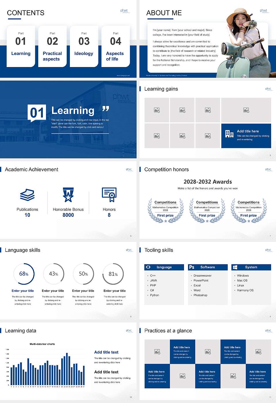 Private University for Business and Technology Vechta_Diepholz National Scholarship Defense PPT Template16:9 ratio PPT effect preview image2