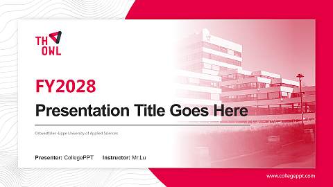 Ostwestfalen-Lippe University of Applied Sciences Academic Presentation/Research Findings Report PPT Template