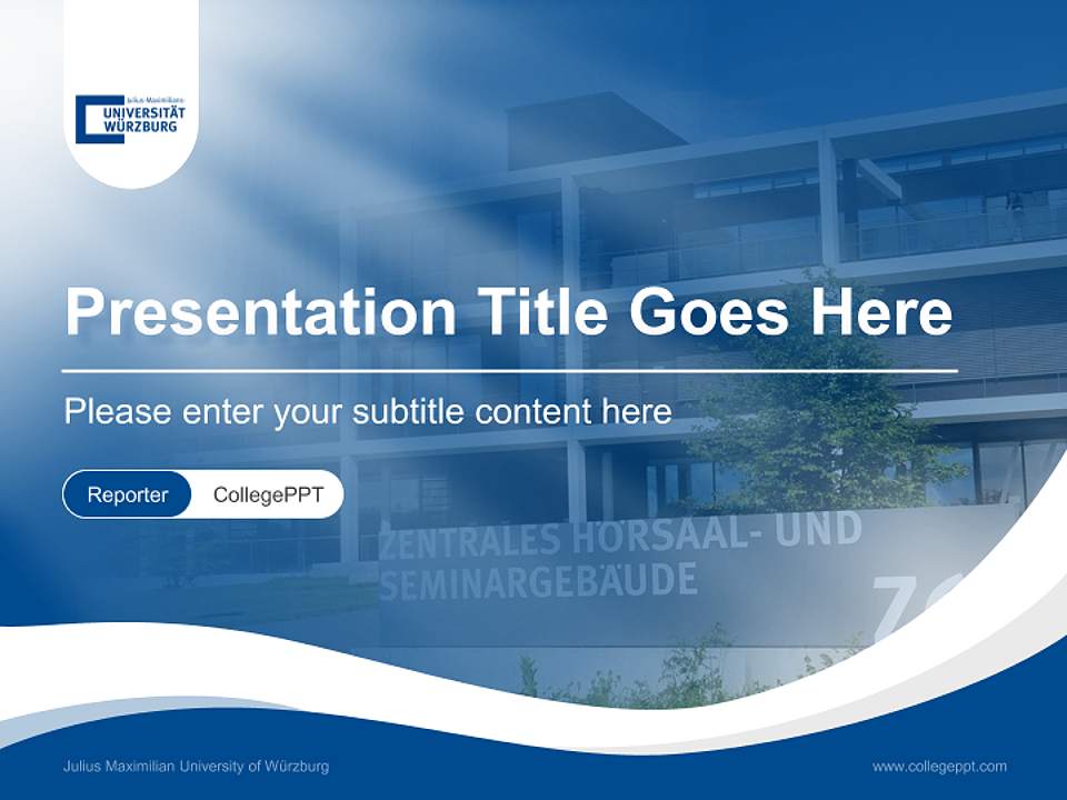 Julius Maximilian University of Würzburg Lecture Sharing and Networking Event PPT Template4:3 ratio PPT effect preview image4