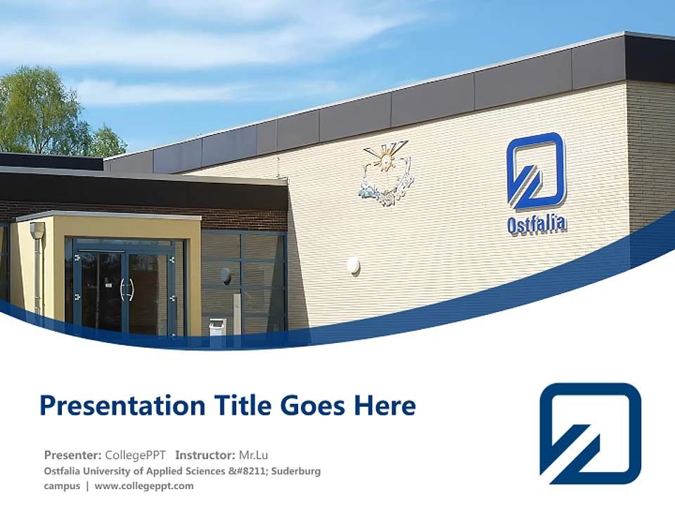 Ostfalia University of Applied Sciences – Suderburg campus Course/Courseware Creation PPT Template4:3 ratio PPT effect preview image5