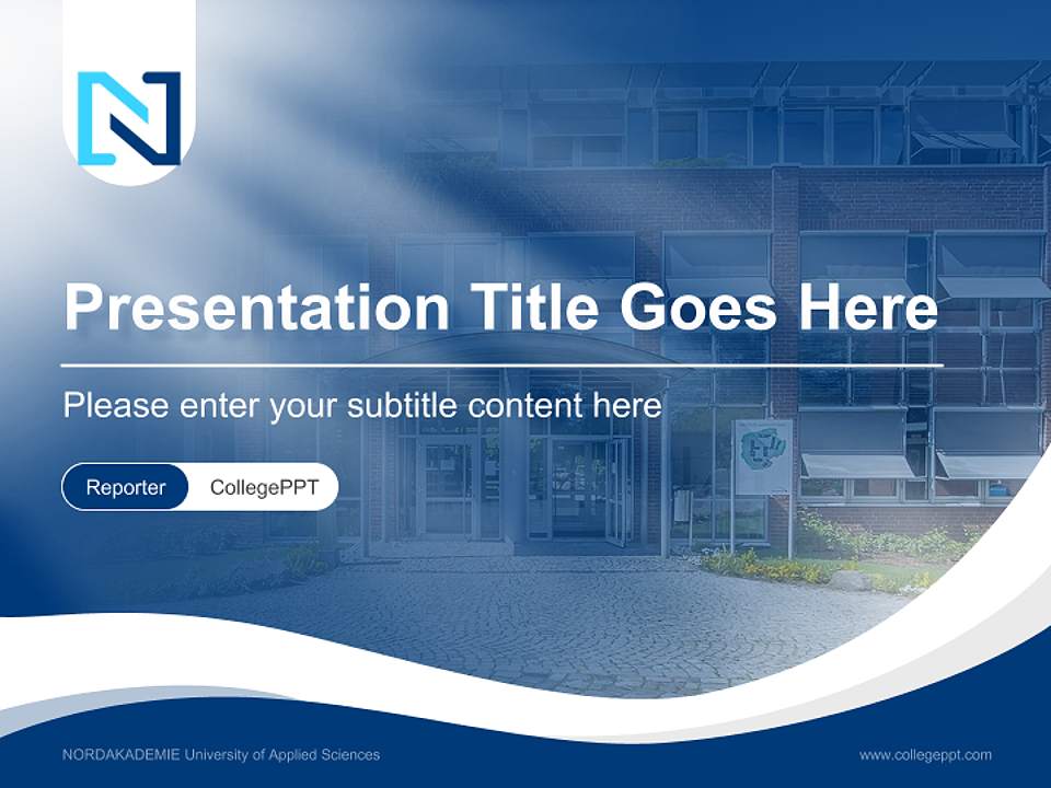 NORDAKADEMIE University of Applied Sciences Lecture Sharing and Networking Event PPT Template4:3 ratio PPT effect preview image4