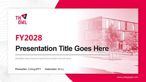 Ostwestfalen-Lippe University of Applied Sciences – Detmold campus Academic Presentation/Research Findings Report PPT Template