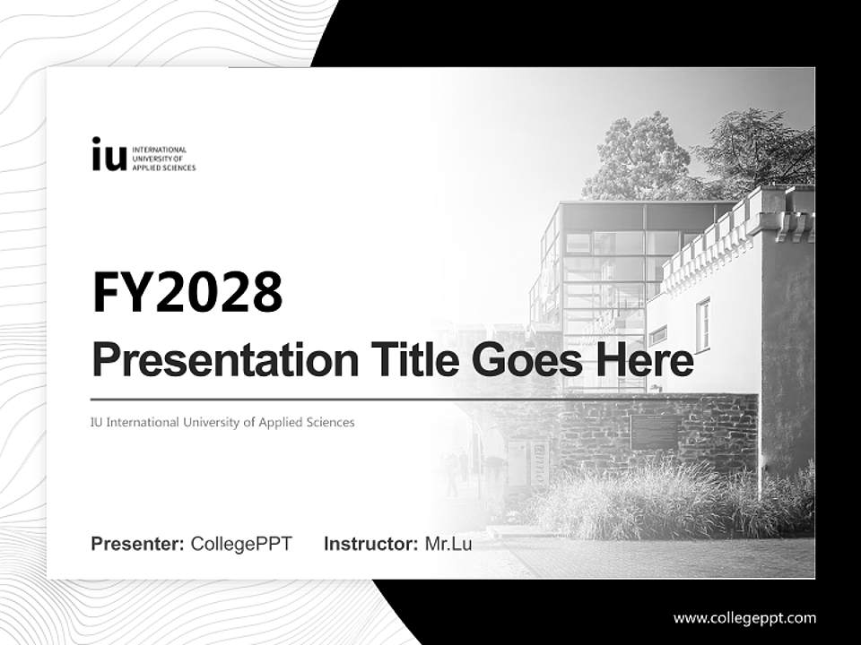 IU International University of Applied Sciences Academic Presentation/Research Findings Report PPT Template4:3 ratio PPT effect preview image5