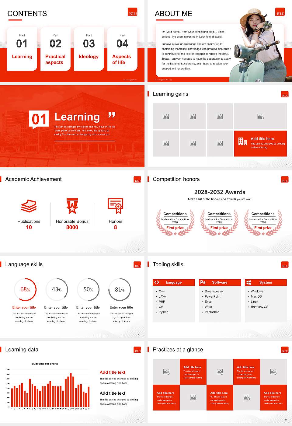 Kühne Logistics University National Scholarship Defense PPT Template16:9 ratio PPT effect preview image2