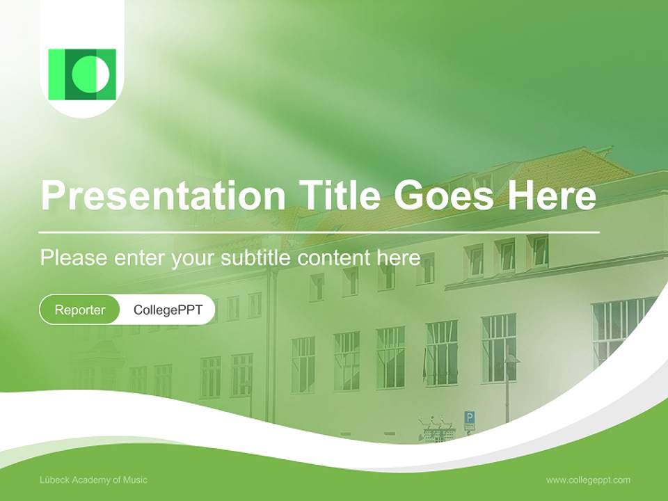 Lübeck Academy of Music Lecture Sharing and Networking Event PPT Template4:3 ratio PPT effect preview image4