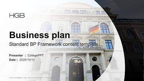 Leipzig Academy of Visual Arts Competition/Entrepreneurship Contest PPT Template