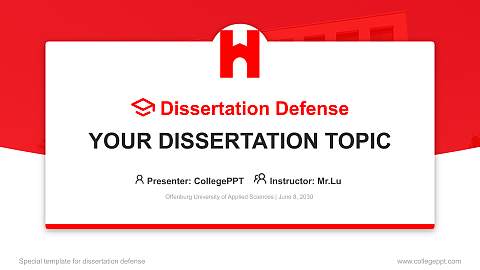 Offenburg University of Applied Sciences Graduation Thesis Defense PPT Template
