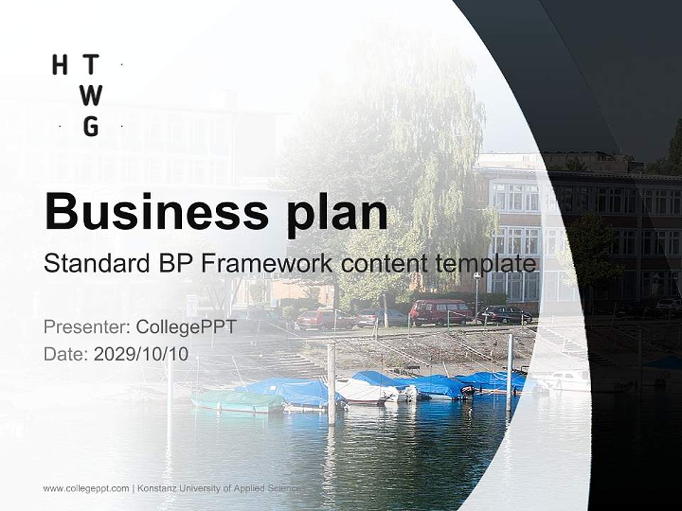 Konstanz University of Applied Sciences Competition/Entrepreneurship Contest PPT Template4:3 ratio PPT effect preview image9