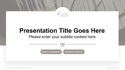 Protestant University of Church Music Halle National Scholarship Defense PPT Template