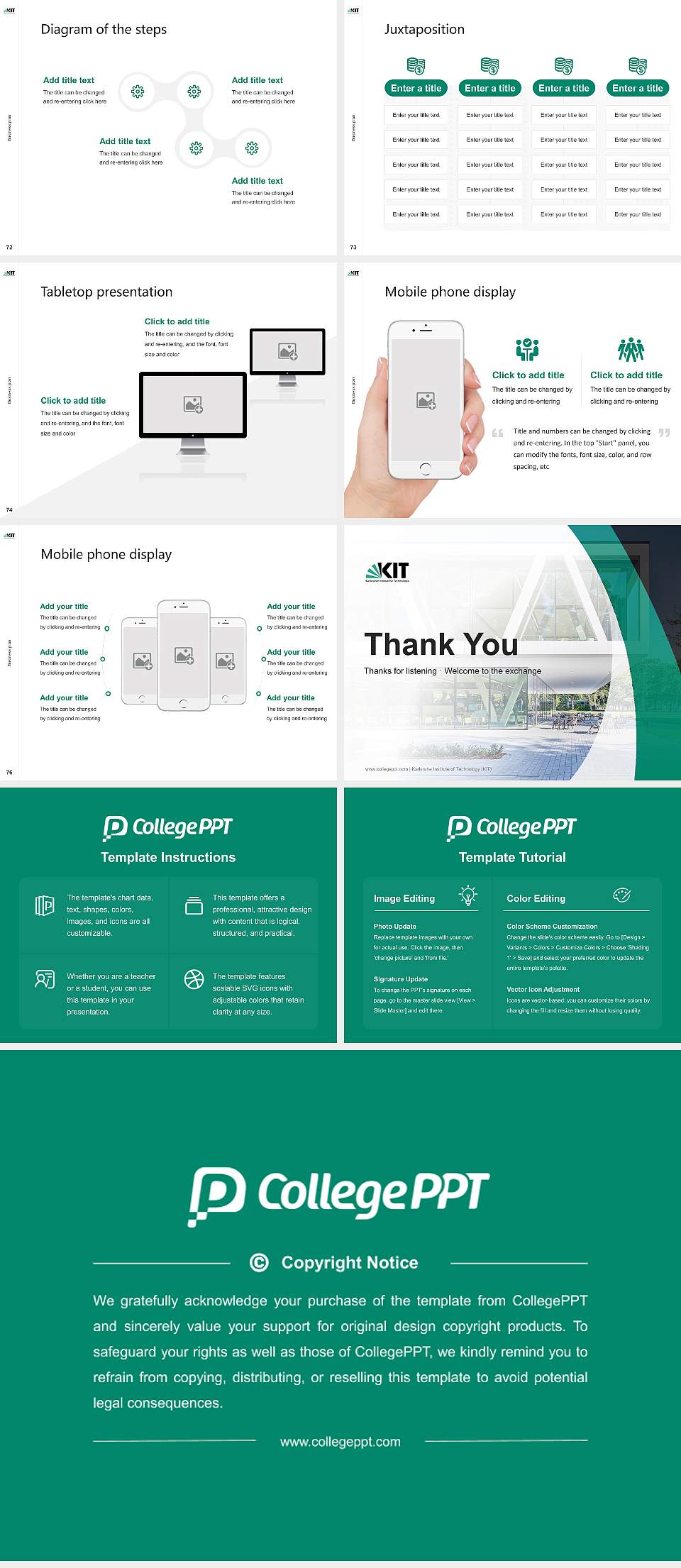Karlsruhe Institute of Technology (KIT) Competition/Entrepreneurship Contest PPT Template4:3 ratio PPT effect preview image9