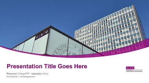 Kiel University Course/Courseware Creation PPT Template