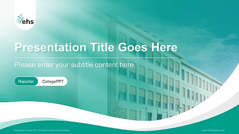 Protestant University of Applied Sciences Dresden Lecture Sharing and Networking Event PPT Template