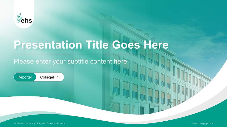 Protestant University of Applied Sciences Dresden Lecture Sharing and Networking Event PPT Template16:9 ratio PPT effect preview image