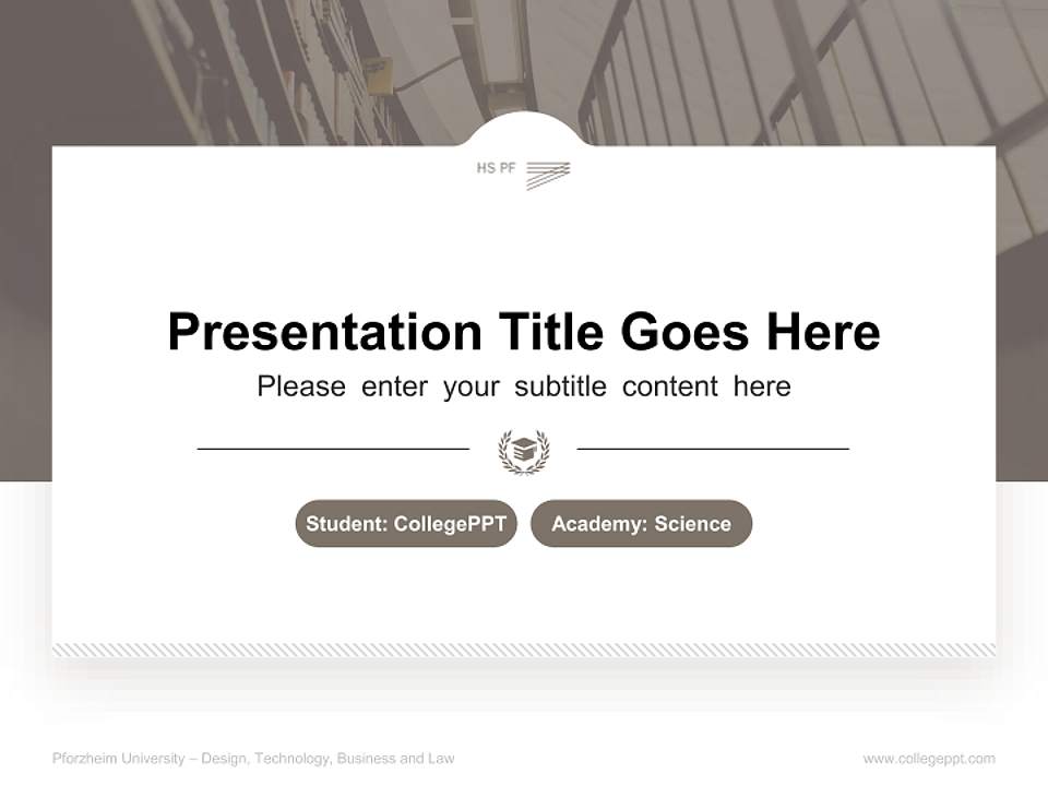 Pforzheim University – Design, Technology, Business and Law National Scholarship Defense PPT Template4:3 ratio PPT effect preview image4