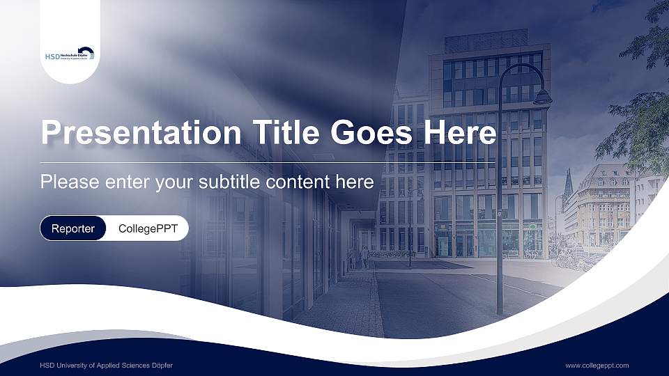 HSD University of Applied Sciences Döpfer Lecture Sharing and Networking Event PPT Template16:9 ratio PPT effect preview image