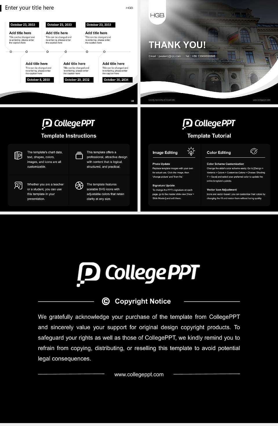 Leipzig Academy of Visual Arts Lecture Sharing and Networking Event PPT Template4:3 ratio PPT effect preview image4
