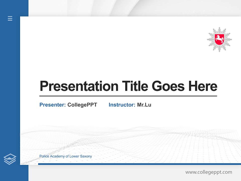Police Academy of Lower Saxony Thesis Proposal/Graduation Defense PPT Template4:3 ratio PPT effect preview image5