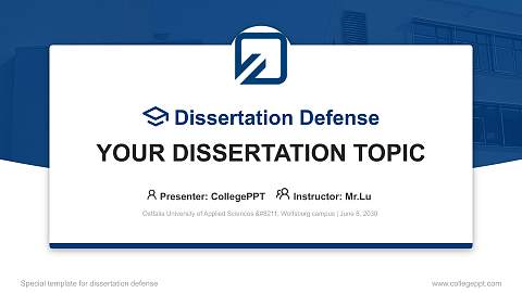 Ostfalia University of Applied Sciences – Wolfsburg campus Graduation Thesis Defense PPT Template