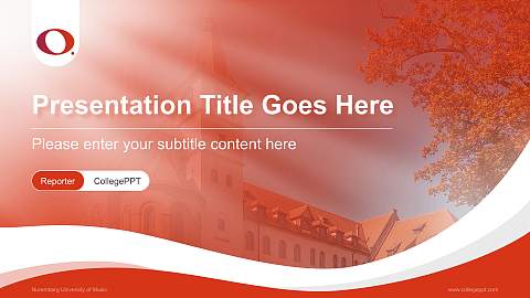 Nuremberg University of Music Lecture Sharing and Networking Event PPT Template