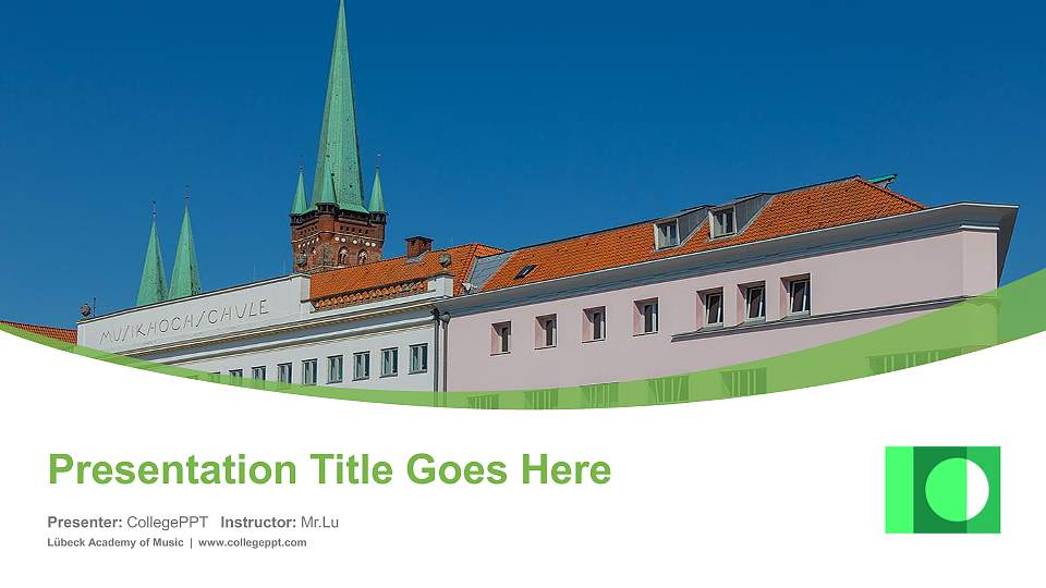 Lübeck Academy of Music Course/Courseware Creation PPT Template16:9 ratio PPT effect preview image