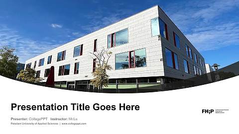 Potsdam University of Applied Sciences Course/Courseware Creation PPT Template